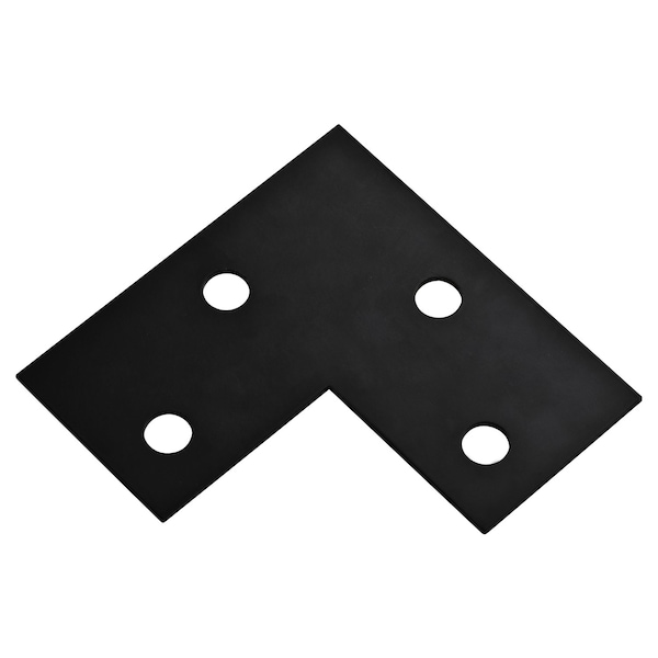 National Hardware National Hardware 6 in. H X 3 in. W X 1/8 in. D Black Carbon Steel Flat Corner Brace N351-506 - main
